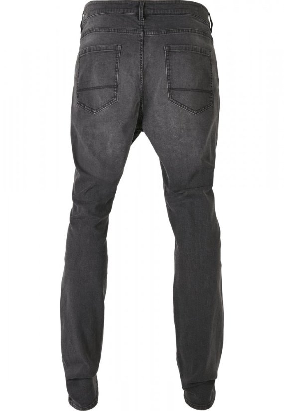 Jeansy Urban Classic Slim Fit Zip Jeans - real black washed