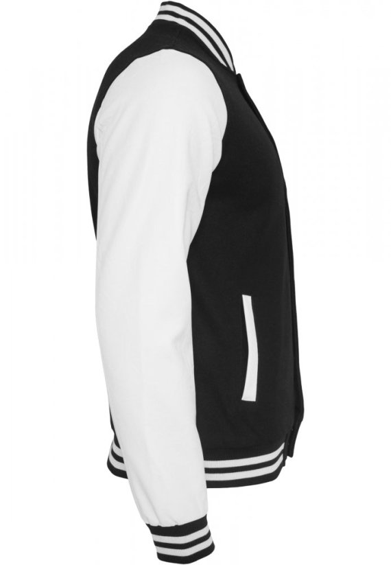 Pánská bunda Urban Classics Oldschool College Jacket - černá, bílá