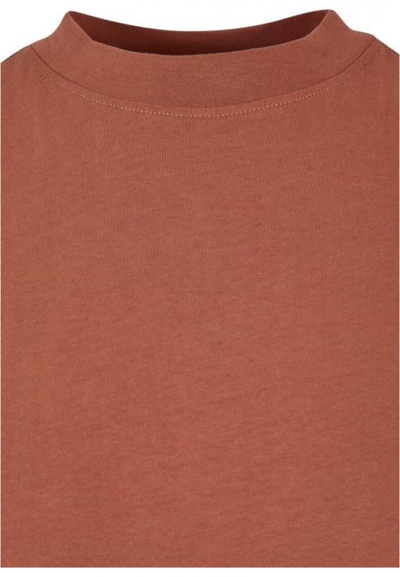 Ladies Long Extended Shoulder Dress - terracotta