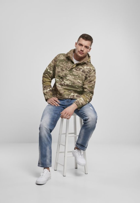 Pánská maskáčová bunda Brandit Fleece Pull Over Windbreaker - tactical camo