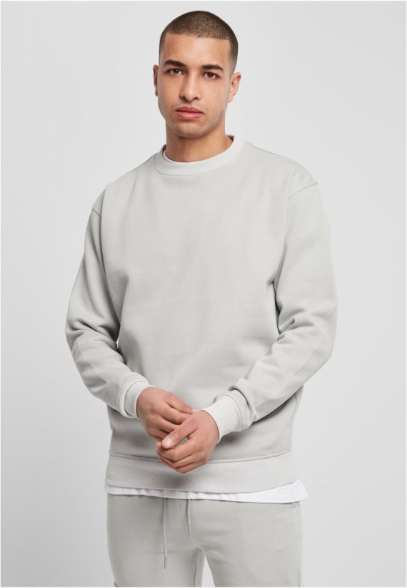 Světle šedá pánská mikina Urban Classics Crewneck Sweatshirt