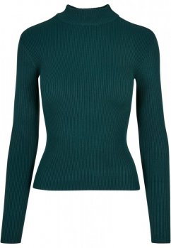 Ladies Rib Knit Turtelneck Sweater - jasper