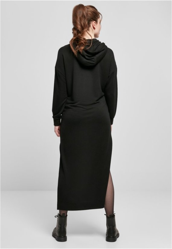 Černá dámská mikina Urban Classics Modal Terry Long Hoody Dress