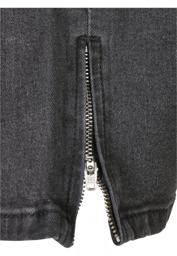 Jeansy Urban Classic Slim Fit Zip Jeans - real black washed