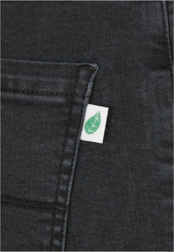 Ladies Organic Stretch Denim 5 Pocket Shorts - black washed