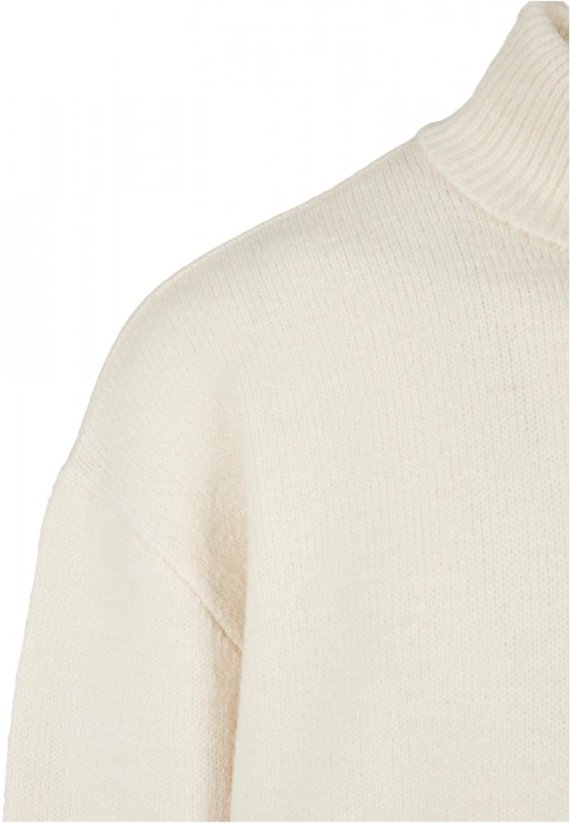 Bílý pánský svetr Urban Classics Oversized Roll Neck Sweater