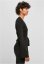 Ladies Rib Knit Wrapped Cardigan - black