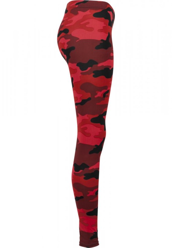 Ladies Camo Leggings - red camo