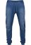 Knitted Denim Jogpants - blue washed