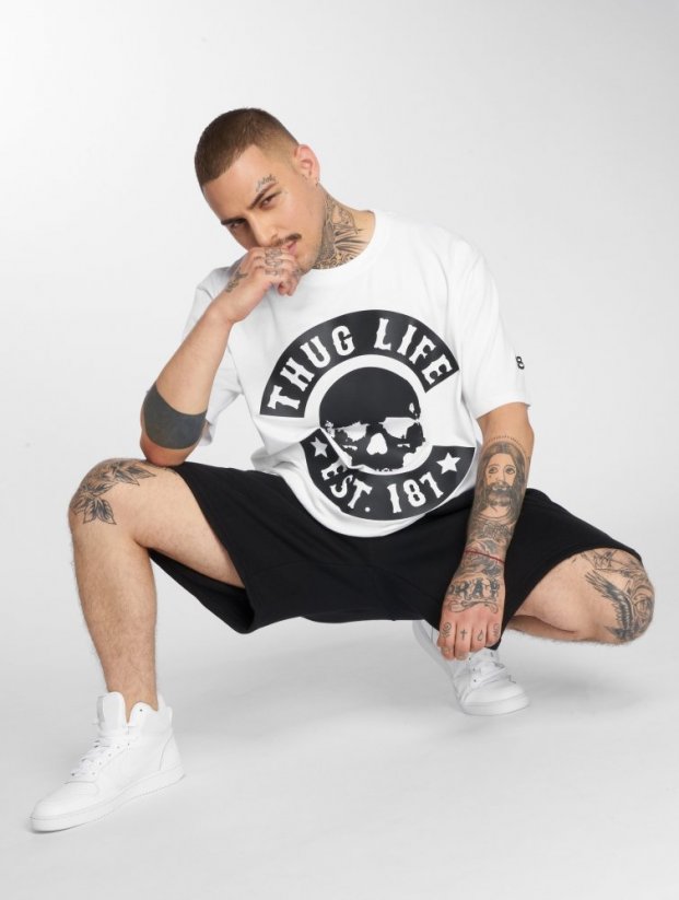 Thug Life / T-Shirt B.Skull in white