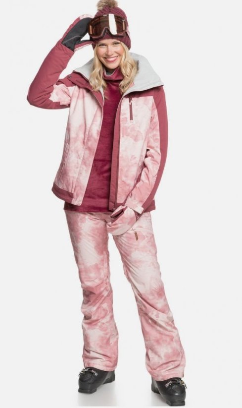 Bunda Roxy Jetty Block silver pink tie dye