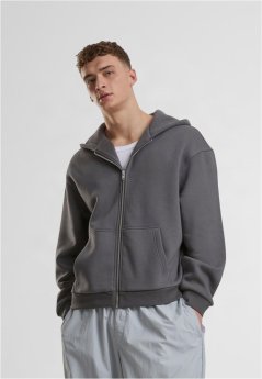 Fluffy Zip Hoody - magnet