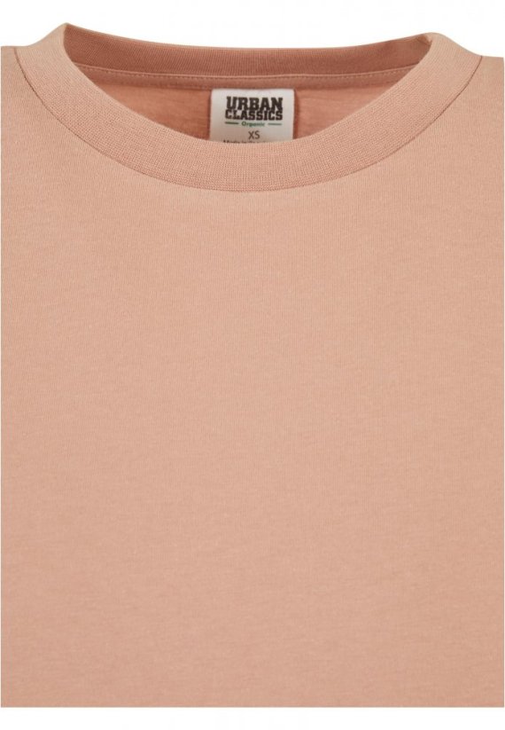 Dámské šaty Urban Classics Organic Oversized Slit Tee Dress amber