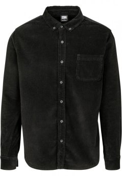 Pánska košeľa Urban Classics Corduroy Shirt - čierna