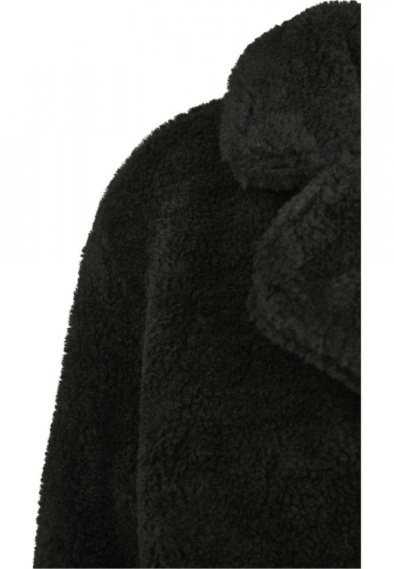 Dámský kabát Urban Classics Ladies Oversized Sherpa Coat - černý