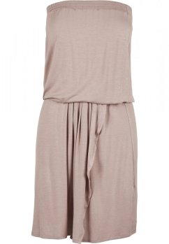 Ladies Viscose Short Bandeau Dress - duskrose