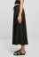 Sukně Urban Classics Ladies Satin Midi Skirt - black - Velikost: M
