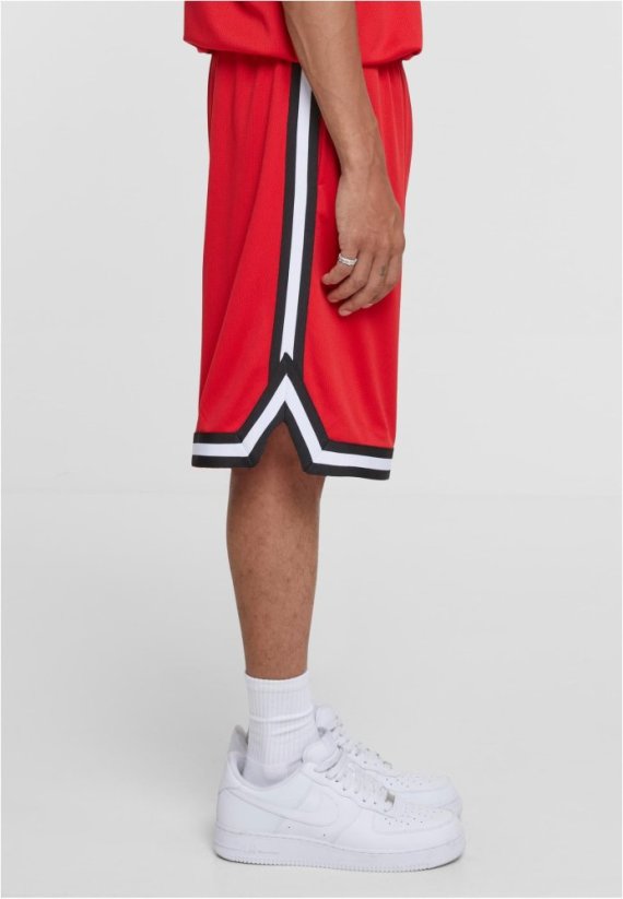 Stripes Mesh Shorts blkredwht XL - cityred/black/white