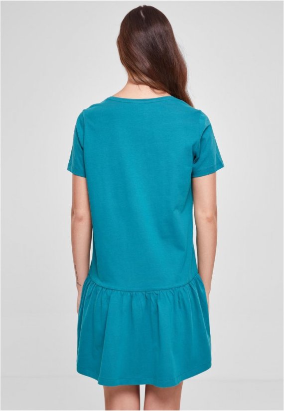 Dámské šaty Urban Classics Valance Tee - vodní zelená