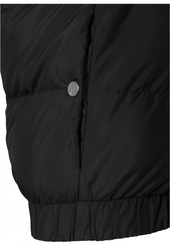 Čierna dámska zimná bunda Urban Classics Ladies Hooded Puffer Jacket