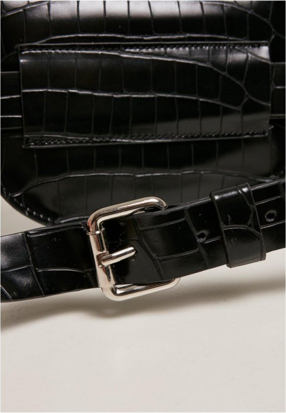 Croco Synthetic Leather Double Beltbag