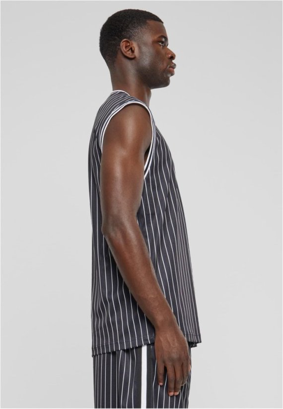 Striped Mesh Tanktop white/black XXL - black/white
