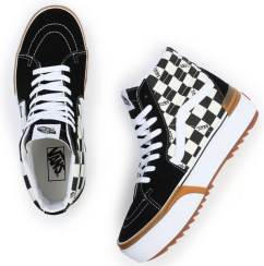 Boty Vans SK8-Hi Stacked checkerboard true white/black