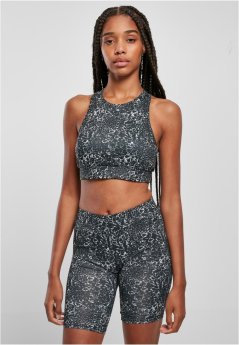 Ladies Tie Dye Sports Bra black/white