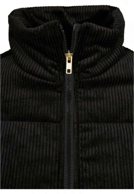 Dámská bunda Urban Classics Corduroy Puffer - černá