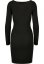 Dámské šaty Urban Classics Ladies Rib Squared Neckline Dress black