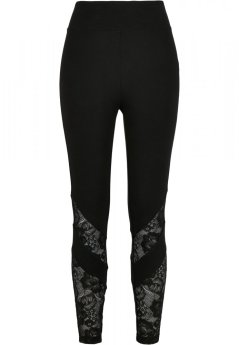 Ladies Highwaist Lace Inset Leggings