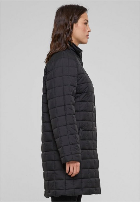 Čierny dámsky kabát Urban Classics Quilted - Veľkosť: L