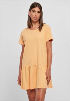 Ladies Valance Tee Dress - paleorange