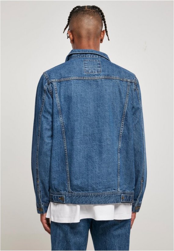 Pánska denim bunda Organic Basic - modrá