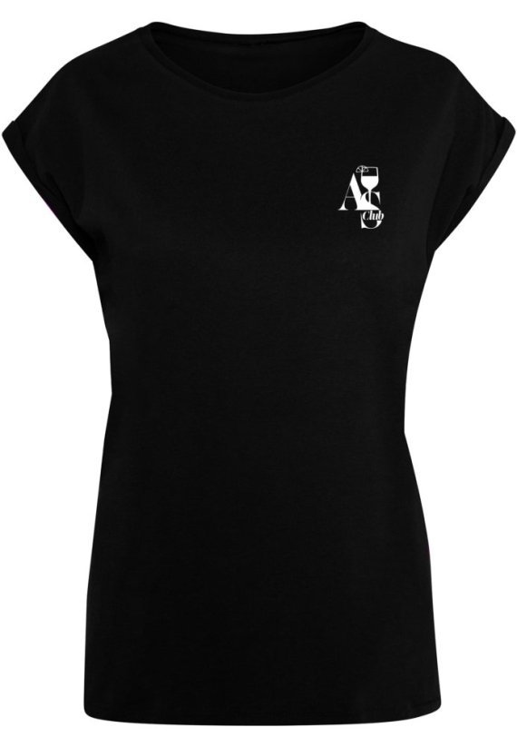 A S Club Ladies Extended Shoulder Tee - black - Rozmiar: 3XL