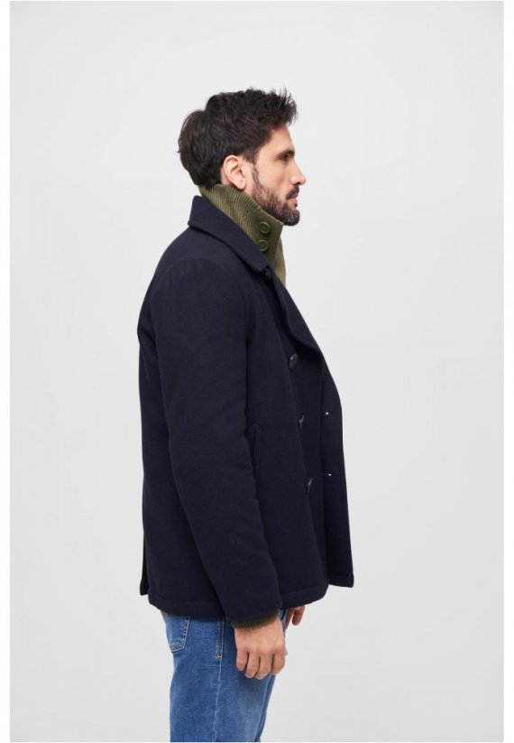 Pánský kabát Brandit Pea Coat - modrý - Velikost: XXL