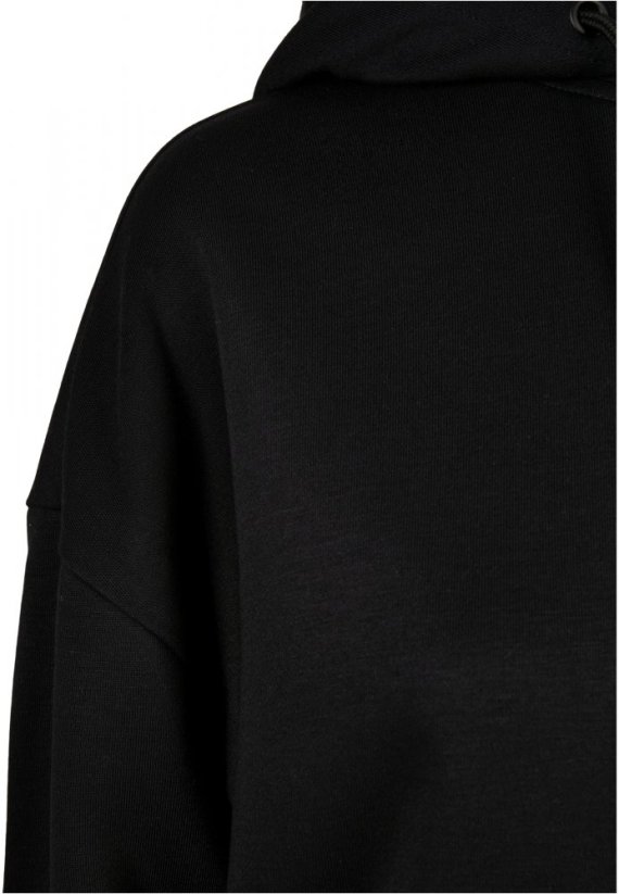 Černá dámská mikina Urban Classics Modal Terry Long Hoody Dress