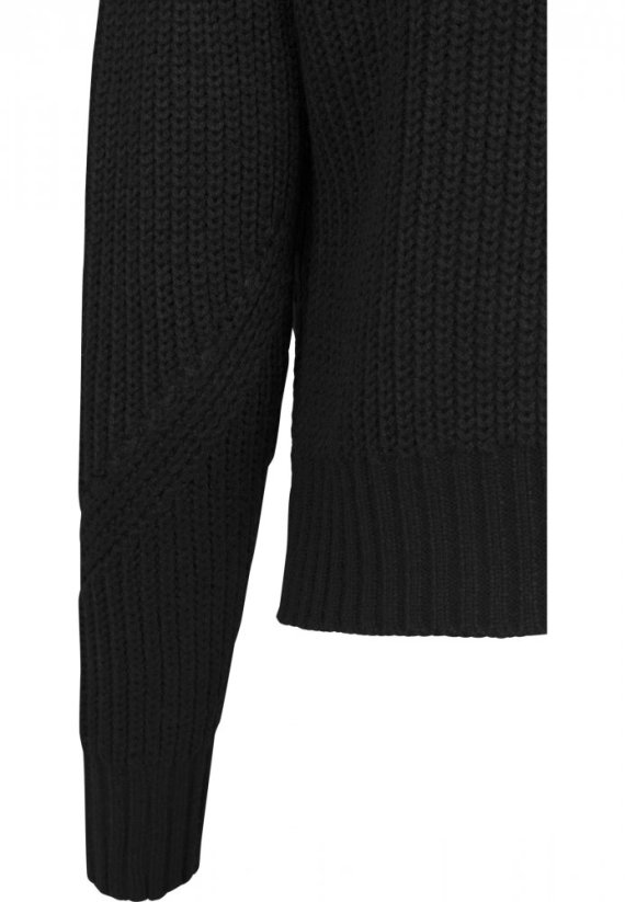 Svetr Urban Classics Ladies HiLo Turtleneck Sweater - black