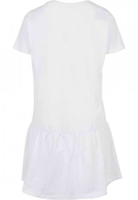 Šaty Urban Classics Ladies Valance Tee Dress - white