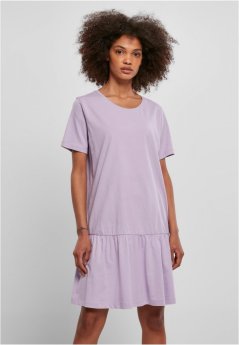 Ladies Valance Tee Dress - lilac