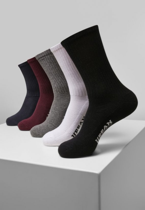 Ponožky Urban Classics Logo Sport Socks 5-Pack