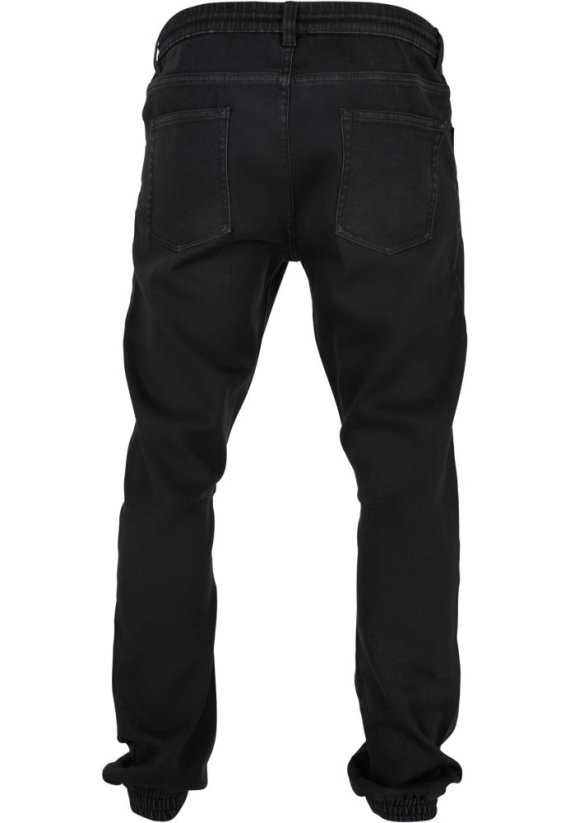 Knitted Denim Jogpants - realblack washed