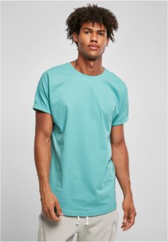 Long Shaped Turnup Tee - glass