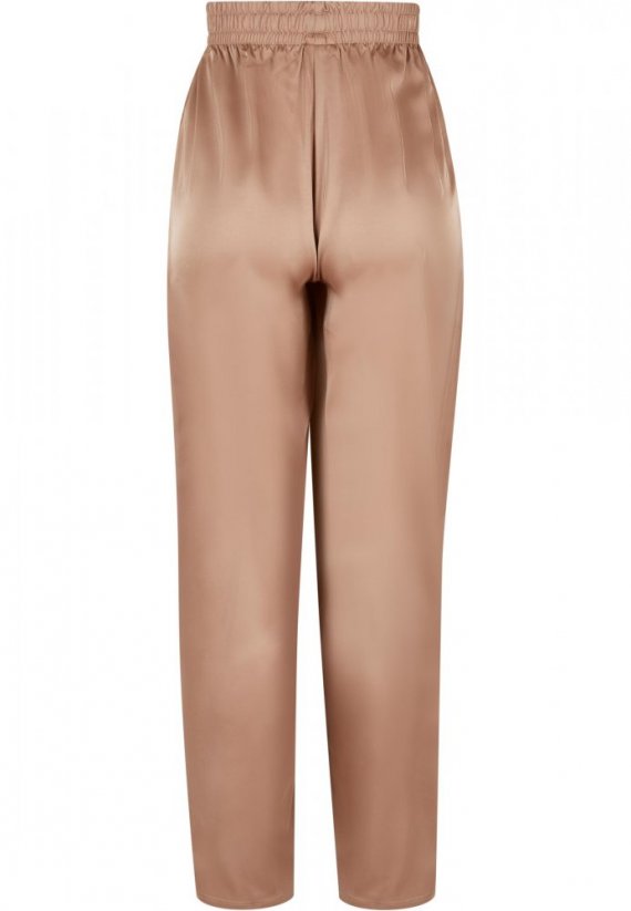 Kalhoty Urban Classics Ladies Satin Wide Leg Pants - softtaupe