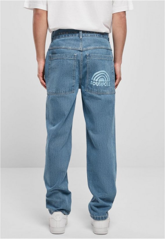 Pánské jeansy Southpole Spray Logo Denim - retro modré