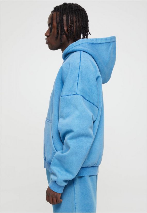 Heavy Sand Washed 90's Zip Hoody - royal