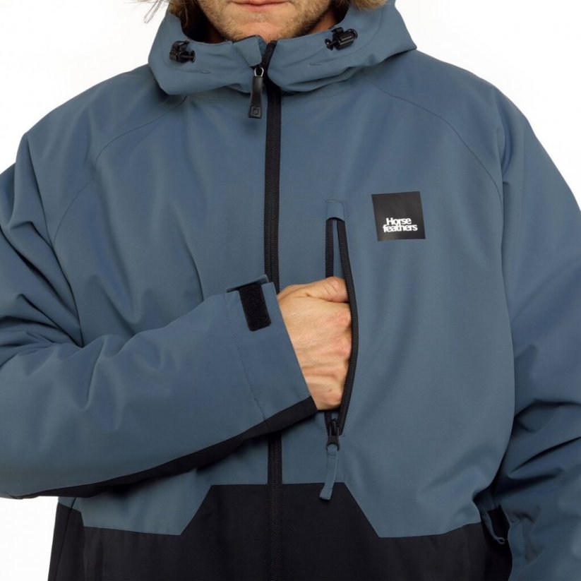 Zimní snowboardová pánská bunda Horsefeathers Crown - modrá, černá - Velikost: XL