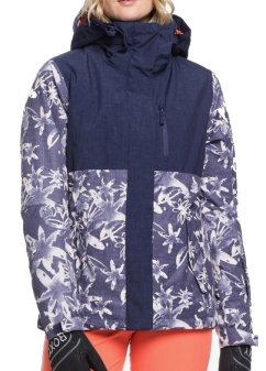 Bunda Roxy Jetty Block mid denim bleached flowers
