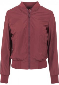 Dámská jarní/podzimní bomber bunda Urban Classics - vínová