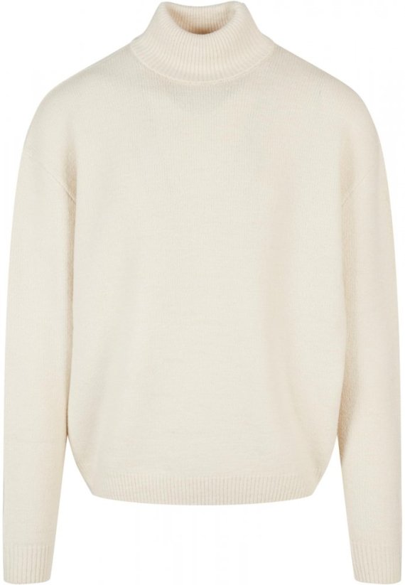 Bílý pánský svetr Urban Classics Oversized Roll Neck Sweater